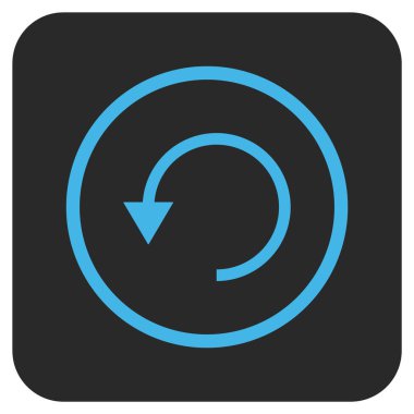 Saatin tersi yönde düz kare vektör simge döndürmek