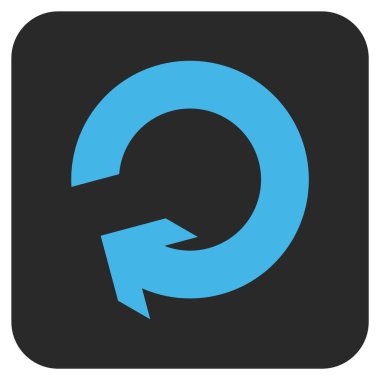 Düz kare vektör simge döndürmek