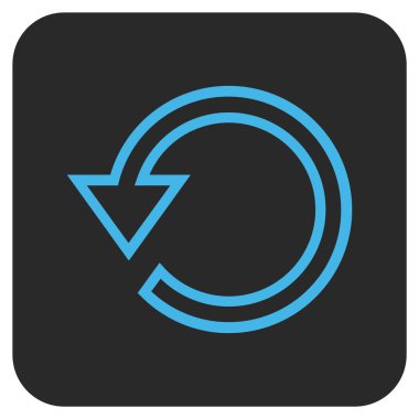 Düz kare vektör simge döndürmek