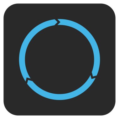 Döndürme düz kare vektör simgesi