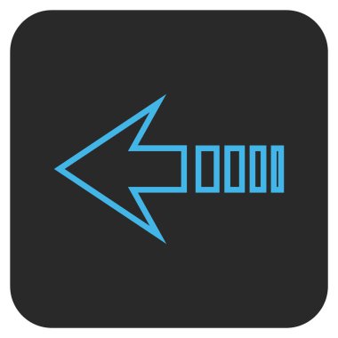 Vektör simge sol düz kare göndermek