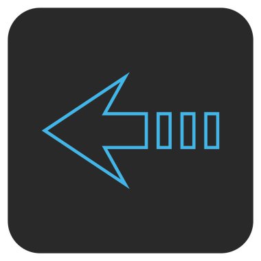 Vektör simge sol düz kare göndermek