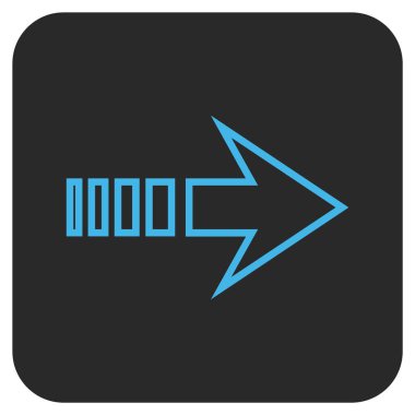 Vektör simgesi doğru düz kare göndermek