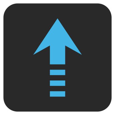 Düz kare vektör simge gönder