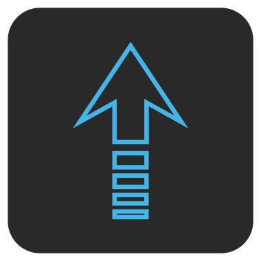 Düz kare vektör simge gönder