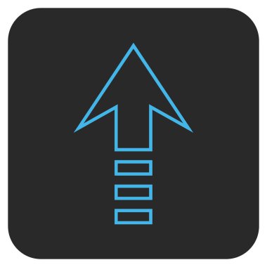 Düz kare vektör simge gönder