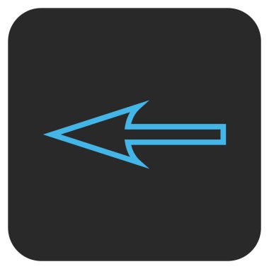 Keskin ok düz yaptı vektör simgesi kare