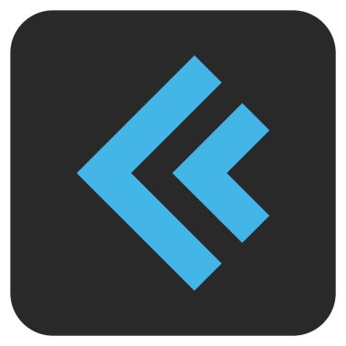 Sol düz kare vektör simge vardiya