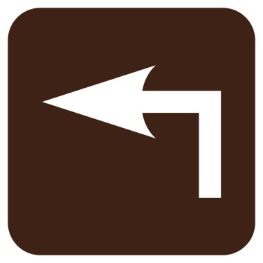 Sol düz kare vektör simge açmak