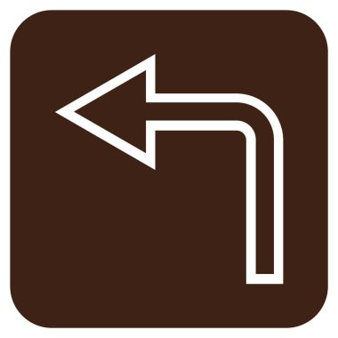 Sol düz kare vektör simge açmak