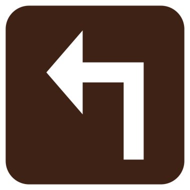 Sol düz kare vektör simge açmak