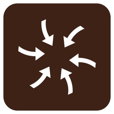 Oklar düz kare vektör simge burgu