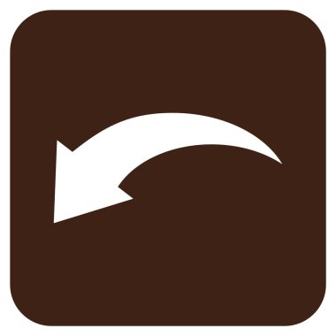 Düz kare vektör simgesi geri al