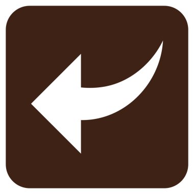 Düz kare vektör simgesi geri al