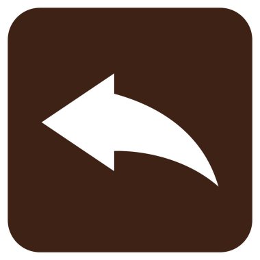 Düz kare vektör simgesi geri al