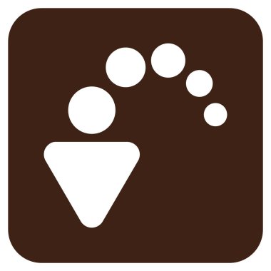 Düz kare vektör simgesi geri al