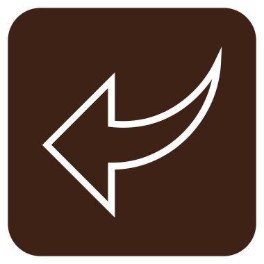 Düz kare vektör simgesi geri al