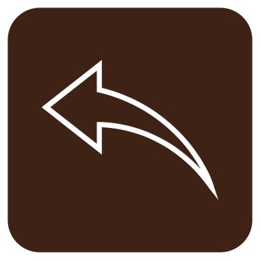 Düz kare vektör simgesi geri al