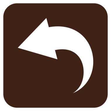 Düz kare vektör simgesi geri al