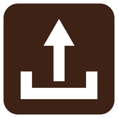 Düz kare vektör simge yüklemek