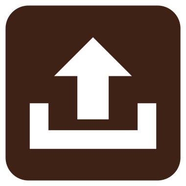 Düz kare vektör simge yüklemek