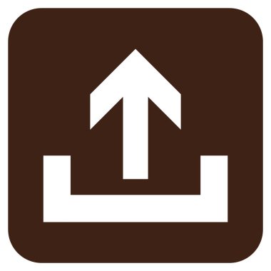 Düz kare vektör simge yüklemek