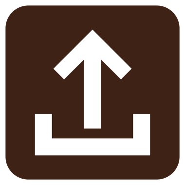 Düz kare vektör simge yüklemek