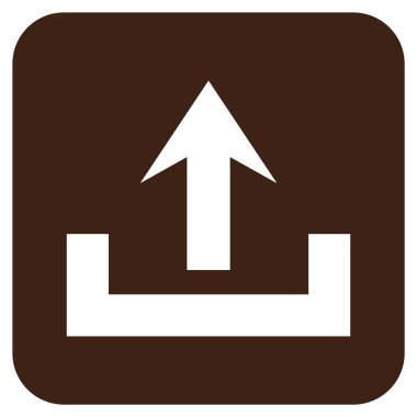 Düz kare vektör simge yüklemek