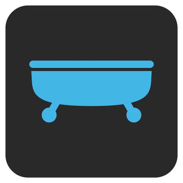 Bathtub Flat Squared Vector Icon — Stock Vector