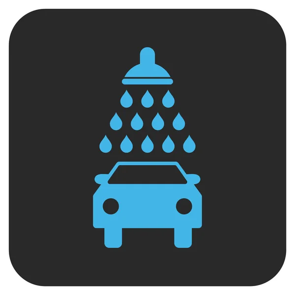Car Shower Flat Squared Vector Icon — Stockvector