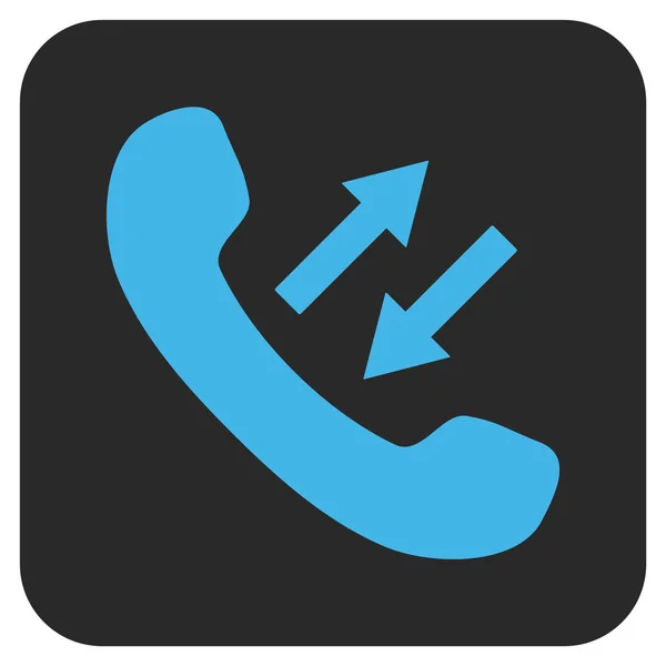 Telefon rozmowa płaski kwadrat wektor ikona — Wektor stockowy