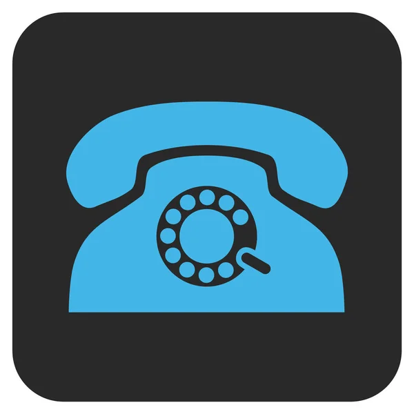 Pulse Phone Flat Squared Icon — стоковый вектор