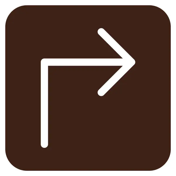 Otáčením doprava plochý čtvercový vektorové ikony — Stockový vektor
