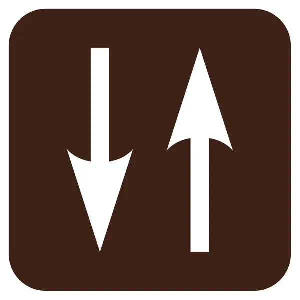 Verticale Exchange pijlen vlakke gekwadrateerde Vector Icon — Stockvector
