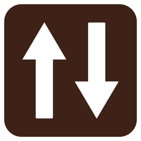 Vertical Flip Arrows Flat Squared Vector Icon — Stock Vector