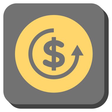 Yuvarlatılmış Kare vektör simge iade