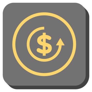 Yuvarlatılmış Kare vektör simge iade