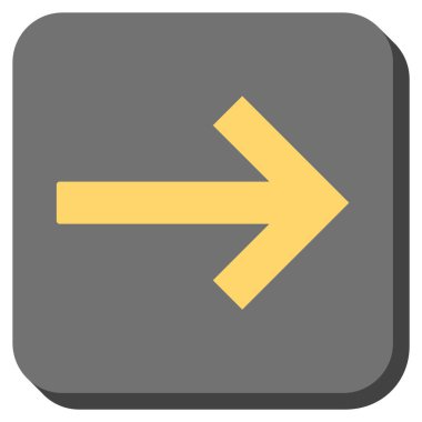 Sağ ok yuvarlak kare vektör simgesi