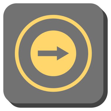 Kare vektör simgesi sağ yuvarlak ok yuvarlak