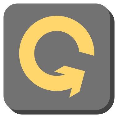 CCW yuvarlatılmış kare vektör simge döndürmek