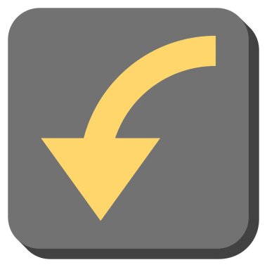 CCW yuvarlatılmış kare vektör simge döndürmek