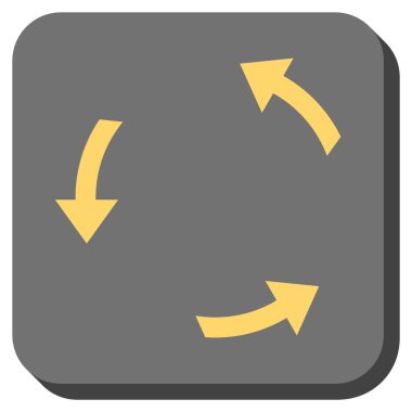 CCW yuvarlatılmış kare vektör simge döndürmek