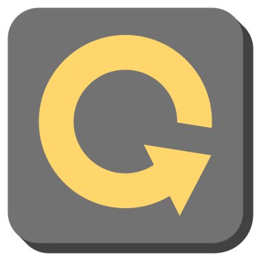 CCW yuvarlatılmış kare vektör simge döndürmek