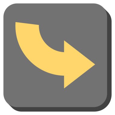 CCW yuvarlatılmış kare vektör simge döndürmek