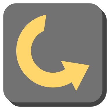 CCW yuvarlatılmış kare vektör simge döndürmek