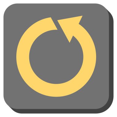 CCW yuvarlatılmış kare vektör simge döndürmek