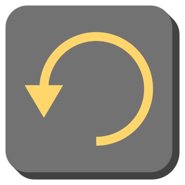 CCW yuvarlatılmış kare vektör simge döndürmek