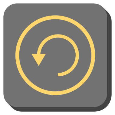 CCW yuvarlatılmış kare vektör simge döndürmek