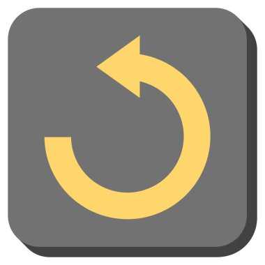 Sola Döndür yuvarlak kare vektör simgesi