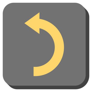 Sola Döndür yuvarlak kare vektör simgesi